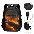 thumbnail image 3 of Balery Cool Fire Man Print USB Charging Backpack for Men and Women - Water-Resistant, Anti-Theft Laptop Backpack with USB Port for Travel, Work, School, and College, 3 of 7