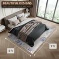 thumbnail image 6 of Sorbus 5x7 Area Rug, Machine Washable, Non-Slip, Vintage Rug - Low Pile Non-Shedding Indoor Area Rugs - Soft Indoor Carpet Throw Rugs with Rubber Backing, 6 of 12