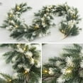 thumbnail image 2 of 6FT Christmas Garland Cedar Garland with 9.8FT LED Lights String, Greenery Plant for Christmas Decorations Table Mantle Background Wall Room Outdoor Indoor Winter Decoration, 2 of 5
