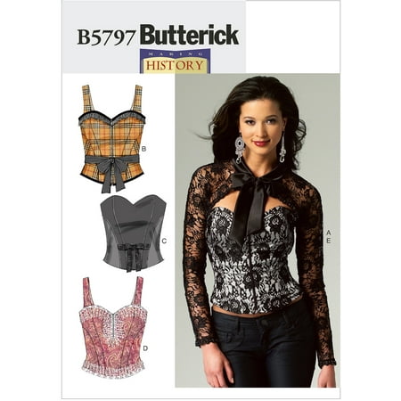 Butterick Pattern Misses' Corset, Sash and Shrug, A5 (6, 8, 10, 12, 14)