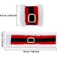thumbnail image 3 of Dalrosia 8PCS Christmas Napkin Rings Holders Napkin Band with Santa Belt Design for Party Dinner Table Decoration, 3 of 6