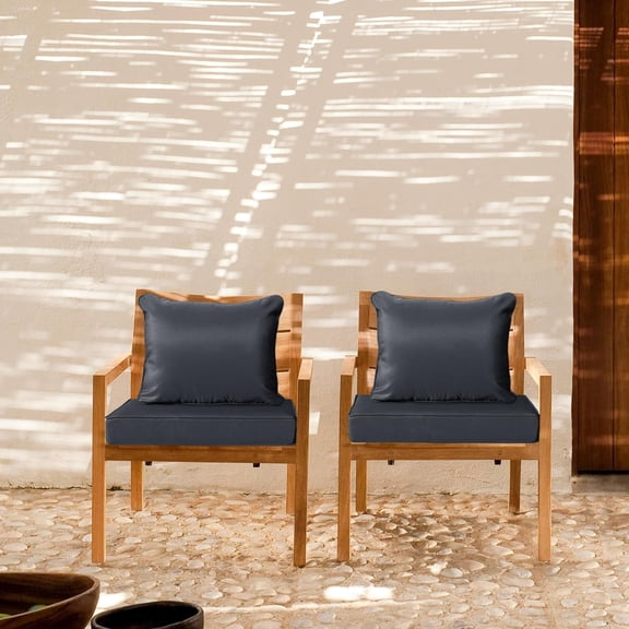 FKS LIFE Outdoor Seat Cushion Set, 20" x 20" x 4" Patio Furniture Chair Cushions Replacement for Sofa Couch 1 Set