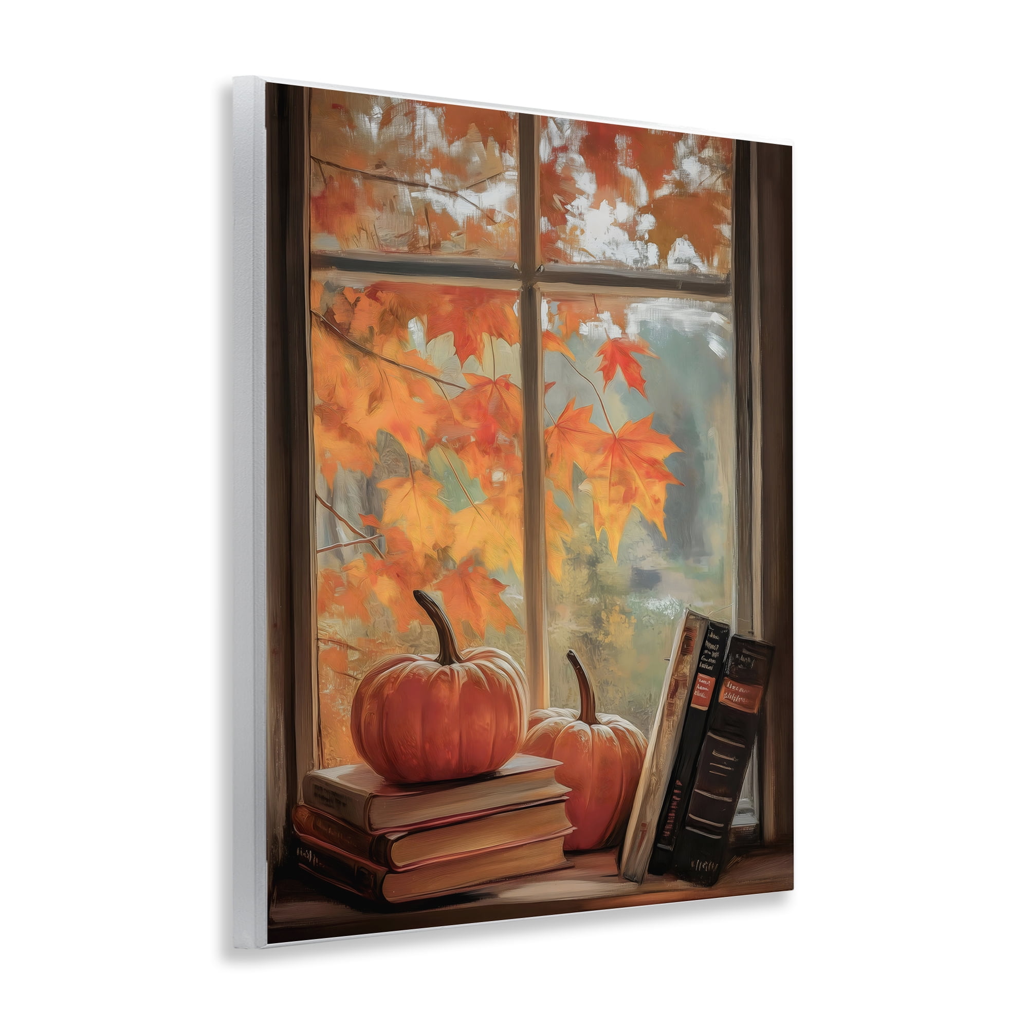 Cozy Fall Window Books Wall Plaque Art, design by Arlington Prints