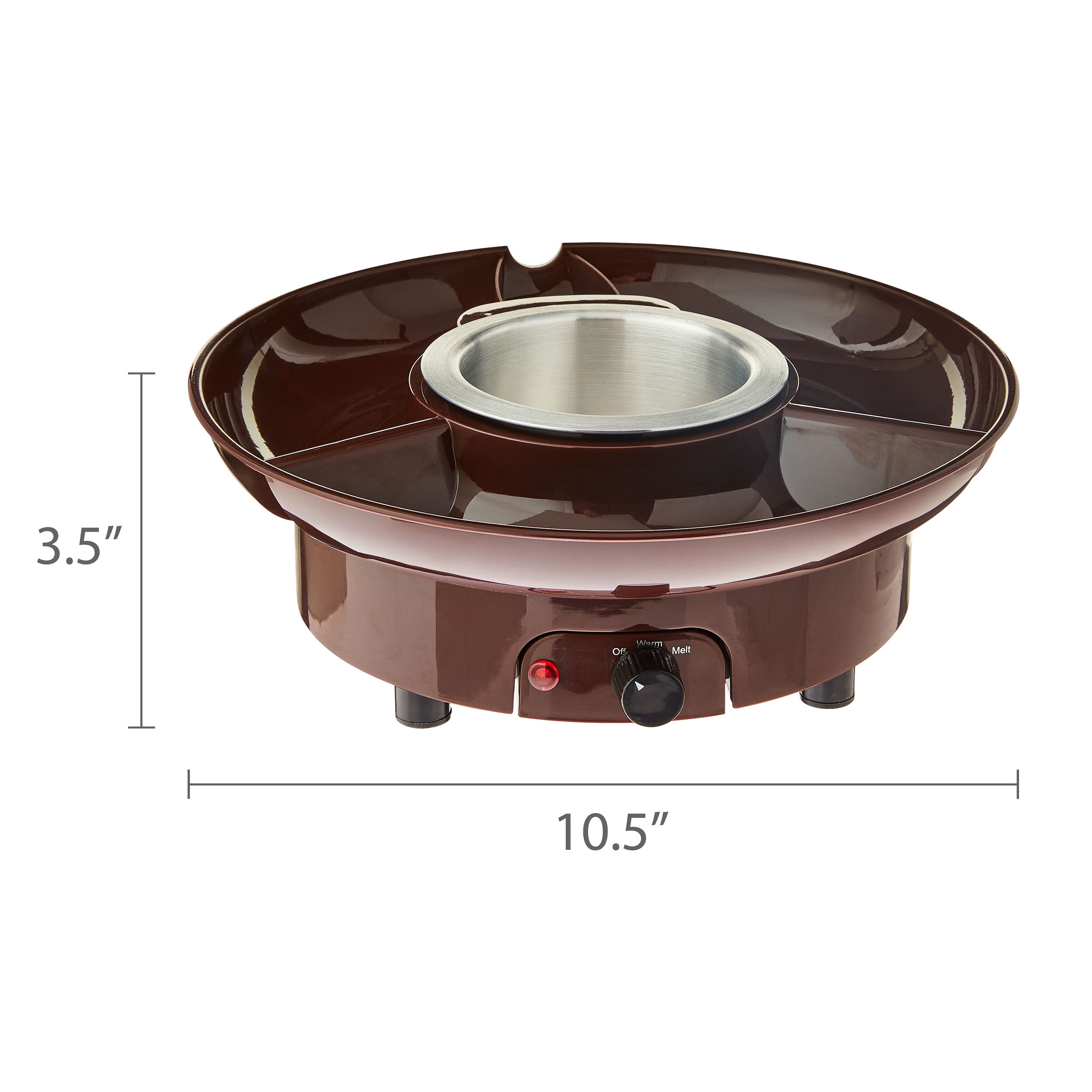 6-Ounce Aluminum Electric Fondue Melter Tray, Black, by Way To Celebrate