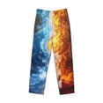 thumbnail image 5 of Balery Red And Blue Flame Waves print Men's Pajama Pants,Ultra Lightweight Pjs,Lounge Pant-X-Large, 5 of 9