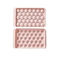 thumbnail image 1 of Inteprter Bandeja de cubitos de hielo para congelador 33 cavidades DIY molde de bola bebida fabricante de glaseado molde apilable fiesta en casa azul claro Cocina y Comedor Rosa Inteprter HA061071-02, 1 of 6