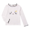 thumbnail image 5 of 1/2 Pack Girls Cute Cat Ruffled Turtleneck T-Shirts Tops Causal Long Sleeve Basic Shirts Hoodies Knitwear For Toddler Girl 1-8 Years, 5 of 9