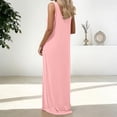 thumbnail image 4 of AHMOMEI Womens Nightgown Soft Sleeveless Wide Strap Sleepwear Casual Loose Full Slip Under Dress Summer Clothes Light pink XL, 4 of 8