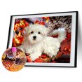 thumbnail image 4 of Diamante pintura 5D DIY taladro completo perro punto de cruz bordado mosaico blanco, 4 of 9