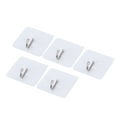 thumbnail image 1 of 5pcs Pack Transparent PVC Strong Suction Cup Sucker Window Wall Hooks Hanger For Kitchen Bathroom, 1 of 8