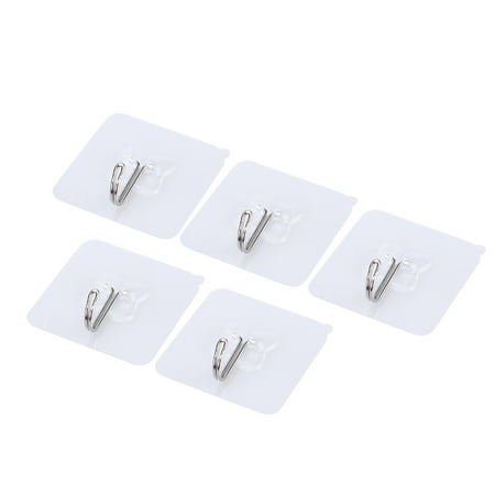 

5pcs Pack Transparent PVC Strong Suction Cup Sucker Window Wall Hooks Hanger For Kitchen Bathroom
