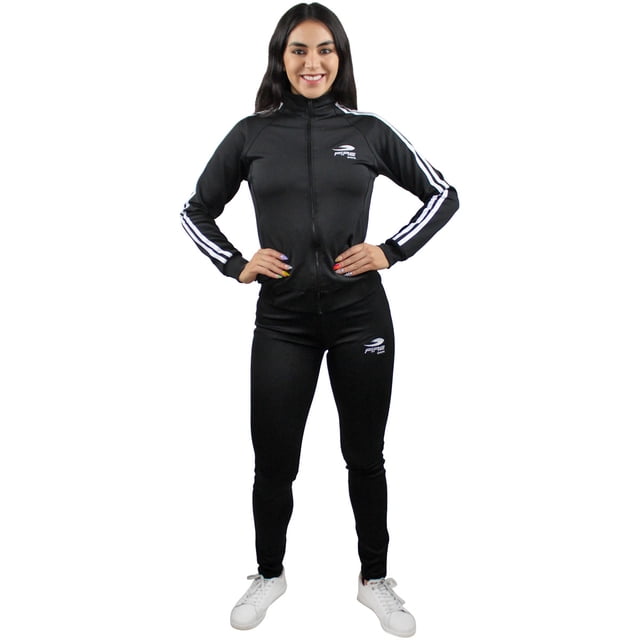 Conjunto Deportivo Fire Sports Dama Mujer Negro Extra Grande