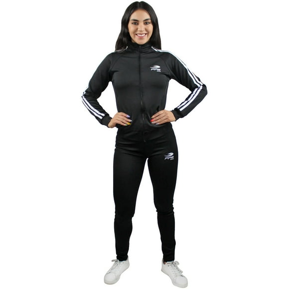 Conjunto Deportivo Fire Sports Dama Mujer Negro Extra Grande