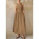 thumbnail image 4 of Vestido Maxi PRETTYGARDEN sin mangas patchwork kaki XXL, 4 of 8