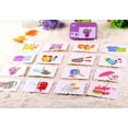 thumbnail image 3 of 32 PCS Flash Cards, Jigsaw Cognition Puzzle Cartoon Words Teaching Cognitive Learning Early Education Cards with Organized Box, 3 of 4
