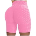 thumbnail image 3 of LILIYA Biker Shorts for Women Wrinkled Lifting Shorts High Waisted Stretchy Breathable Yoga Shorts Lightweight Soft Comfy Fitness Shorts, 3 of 6