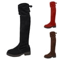 thumbnail image 4 of Women's Over The Knee High Boots Platform Thigh High Round Toe Long Boots, 4 of 8