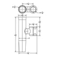 thumbnail image 2 of TACO Marine F16-2623POL-1 Stainless Steel Adjustable Rod Holder - Fits 1-1/16" to 1-5/16" Pipe and 1-1/4" Tube, 2 of 4