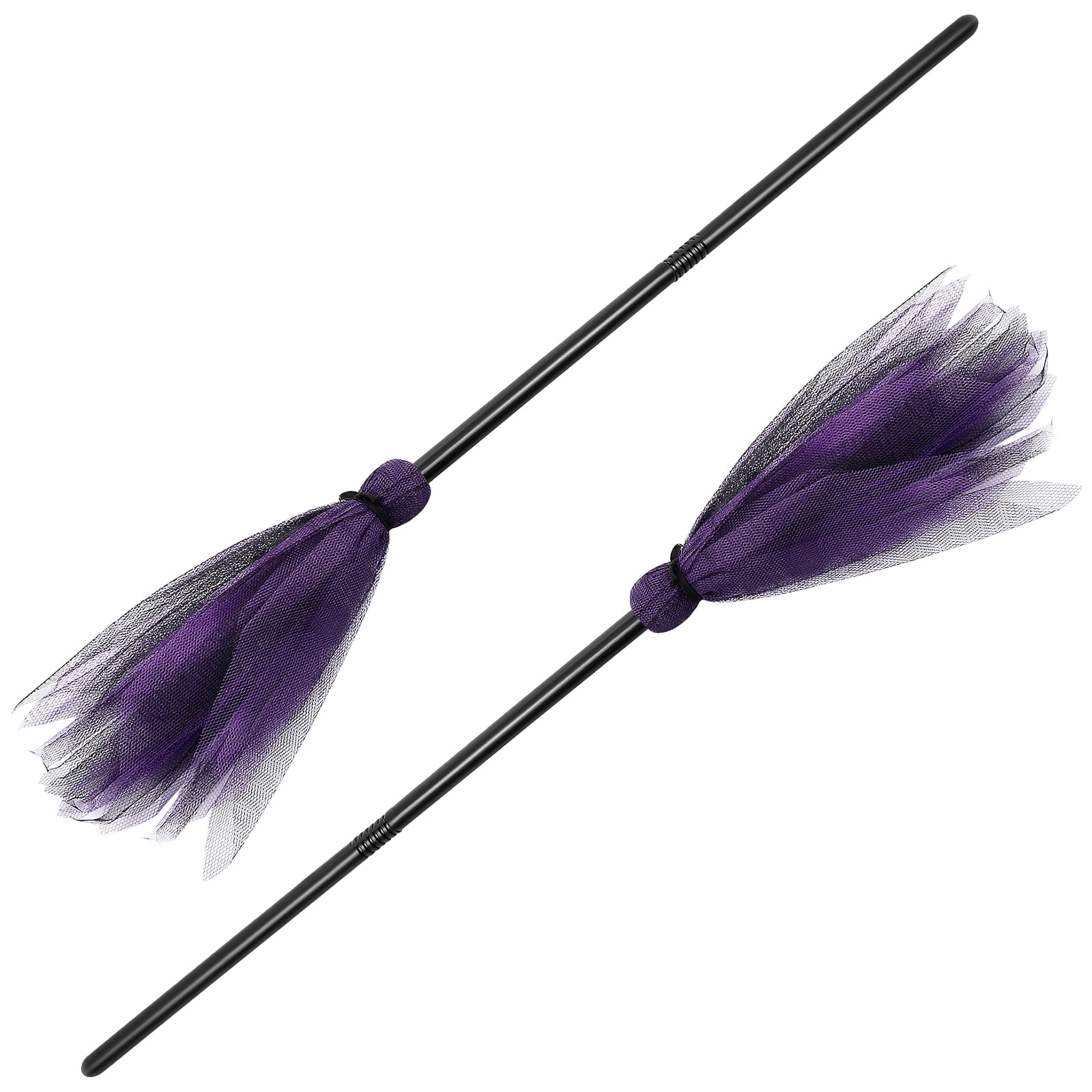 Buy NUOLUX Broom Halloween Witch Broomstick Witches Stick Plastic Gauze Pole Besom Prop Wizard