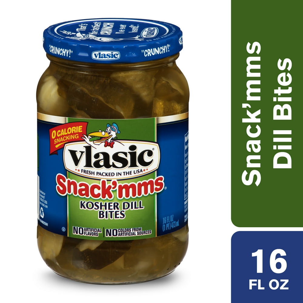 Vlasic Snack'mms Kosher Dill Pickle Bites, 16 FL OZ