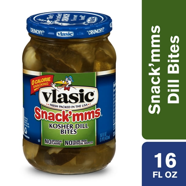 Vlasic Snack'mms Kosher Dill Pickle Bites, 16 FL OZ