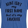 thumbnail image 3 of Instant Message - Aunt Isn't My First Name - Women's Short Sleeve Graphic T-Shirt, 3 of 6