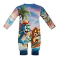 thumbnail image 6 of Tom And Jerry Baby Onesie Romper Footless Infant Long Sleeve Jumpsuit for Boys Girls, 6 of 8
