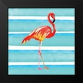 thumbnail image 2 of Seven Trees Design 15x15 Black Modern Framed Museum Art Print Titled - Tropical Life Flamingo II, 2 of 5
