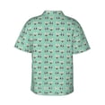 thumbnail image 3 of Terrier Dog Pattern Hawaiian Shirts For Men, Summer Short-Sleeve Relaxed-Fit Button-Down Shirts Medium, 3 of 9
