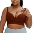 thumbnail image 5 of Brown Push Up Bras for Women Large Size Glossy Lingerie Side Breast Anti Sagging Adjustment Women's Bra, 5 of 5