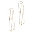 thumbnail image 3 of Stylish Eyeglass Chains Adjustable Universal Connectors 70x0.5cm Anti-Lost Chain Golden 2Pcs, 3 of 3