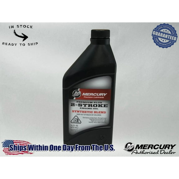 Mercury OEM 2-Stroke Standard Premium Plus Marine Oil Quart 92-858025K01