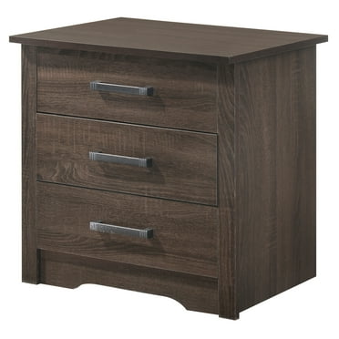 HomeStock Mediterranean Magic 3 Drawer Nightstand , Wenge