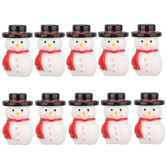Modèle de Décoration de Noël avec Chapeaux Mini Bonhommes de Neige Ornements Bonhommes de Neige 10 Nouvelles Décorations Peintes à la Main de Mode 10PCS