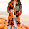 thumbnail image 2 of Moda mujer camiseta de manga larga otoño frente abierto suelto prendas de vestir exteriores blusa estampada abrigo Tops Halloween Cardigan blusa Fridja  hkj2404, 2 of 5