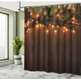 thumbnail image 5 of Ambesonne Country Shower Curtain, Christmas Theme Synergy, 69"Wx84"L, Brown Green, 5 of 5