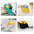 thumbnail image 6 of Multifunction Silicone Drain Basket with Drainage Spout Food Grade Fruit Vegetable Drainer Washing Bowl Strainer Basin Container Kitchen Supplies-Cyan, 6 of 6