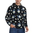 thumbnail image 2 of Naloa Daisies Flowers Men's Casual Hooded Collar Drawstring Hoodies Pullover Sweatshirts Casual Long Sleeve Shirts-4X-Large, 2 of 7