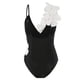 thumbnail image 5 of Gibobby Trajes de Baño Mujer Traje de baño de 1 pieza para mujer + 1 pieza para cubrirse Traje de baño de dos piezas con estampado vintage Monokini Bikin(Negro,CH), 5 of 5