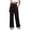Black(NEW&HOT), variant on No Boundarie Sweatpants for Women Flare Leg Pull On High Waist Stretchy Baggy Fit Casual Fashion Solid Color Pants with Pockets White Size S
