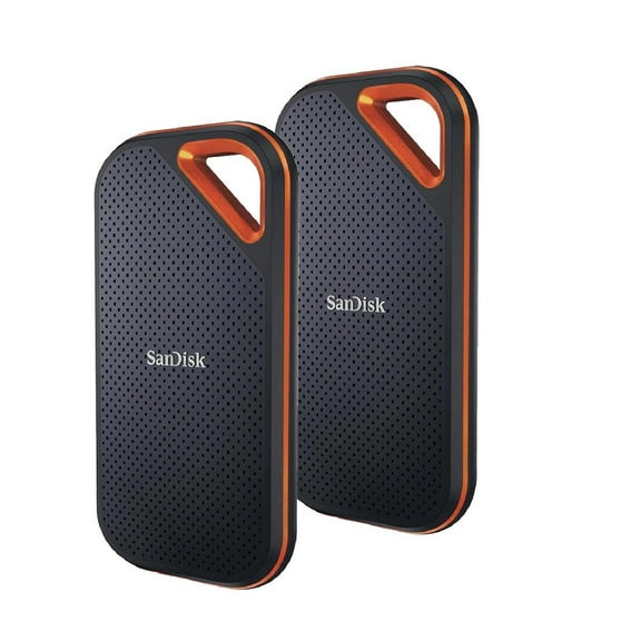 SanDisk Extreme PRO Portable 4TB USB 3.2 Type-C External SSD V2, 2-Pack