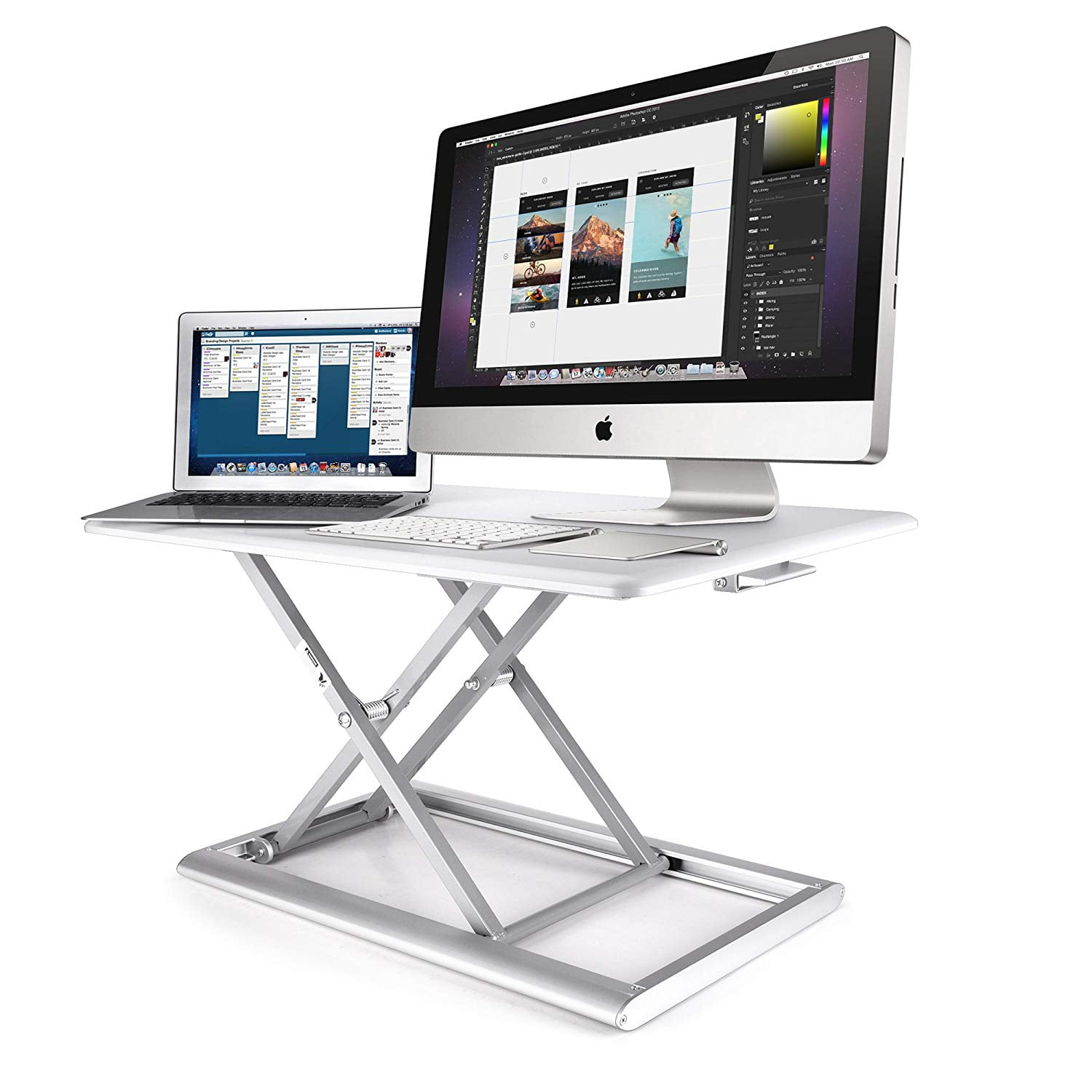 Abovetek Compact Solid Aluminum Standing Desk 30 Desktop