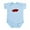 Sky Blue, variant on CafePress - Postage Stamp Hearts Infant Bodysuit - Baby Light Bodysuit, Size Newborn - 24 Months