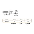 thumbnail image 4 of Riwesomey Accesorios de cuerda de alambre Cojinete de barco Heavy Duty 316 Abrazadera de acero inoxidable Accesorios Hardware Velero Kayak Canoa Bombillas para automóviles, 4 of 6