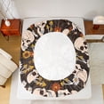 thumbnail image 5 of Homewish Cute Mushroom Floral Queen Sheet Sets,Gothic Skull Flat Sheet,Orange Black Queen Fitted Sheet For Kids,Ultra Soft Home Decor,4pcs, 5 of 7