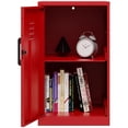 thumbnail image 3 of Pemberly Row Armoire de Rangement Métallique Mini à 2 Tablettes Sans Assemblage en Rouge Lave, 3 of 7