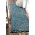 thumbnail image 2 of nuLOOM Daniela Chunky Jute Blue 2' 6" x 8' Farmhouse Runner Rug, 2 of 5