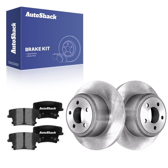 AutoShack Rear Solid Brake Rotors   Ceramic Pads 6-PC Brake Kit Replacement for 2006-2016 Dodge Charger 2005-2023 Chrysler 300 2009-2017 Dodge Challenger 12.59" (319.8 mm)