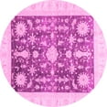 thumbnail image 1 of Ahgly Company Indoor Round Oriental Pink Traditional Area Rugs, 4' Round, 1 of 4