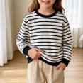 thumbnail image 5 of fatyb Sweatshirt for Toddler Cotton Striped Long Sleeve Boys Girls Crewneck Tops Kids Fashion Clothes, 5 of 6